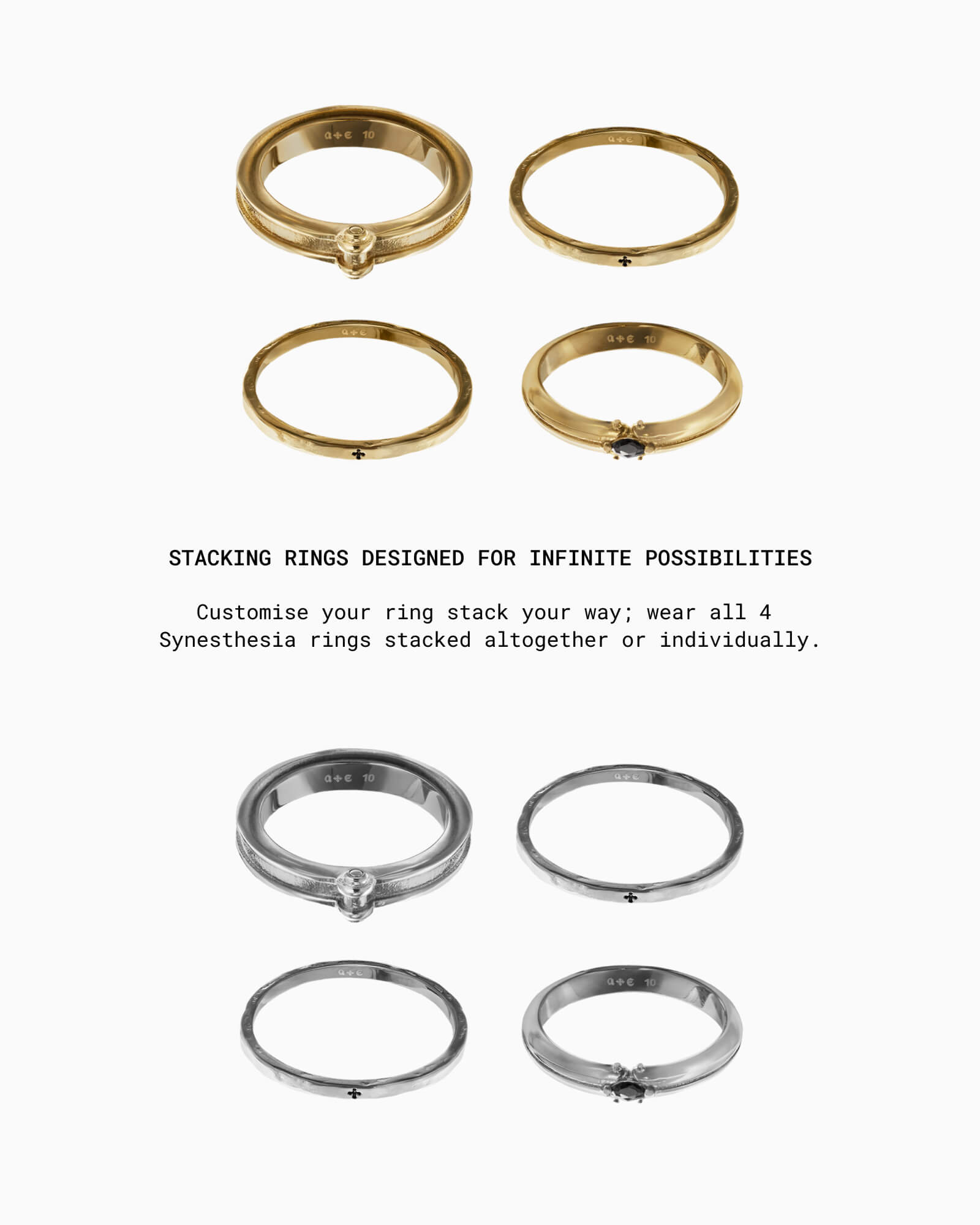 Demonia Synesthesia Ring Set 🖤