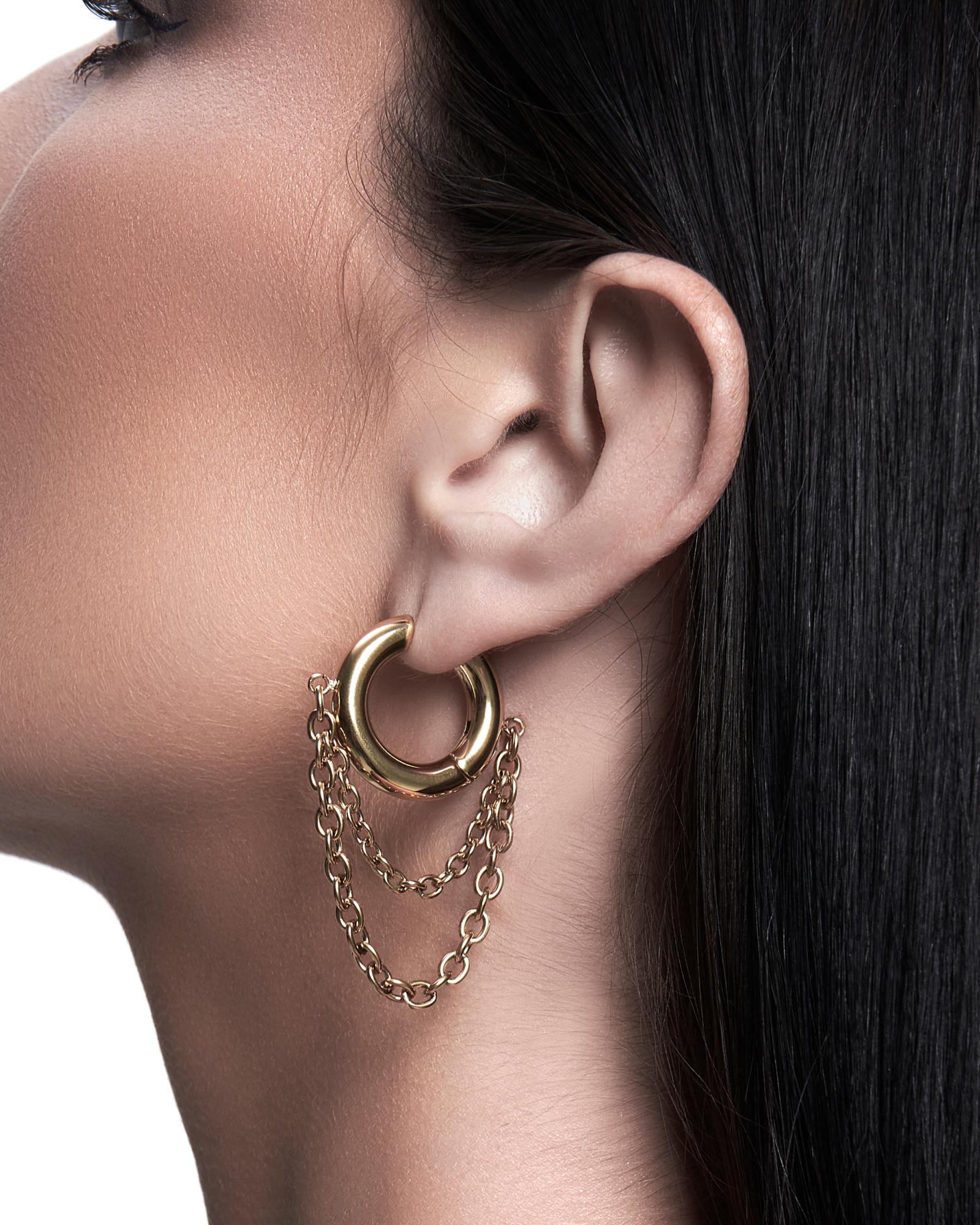 Demonia Obscura Chain Earrings 🖤