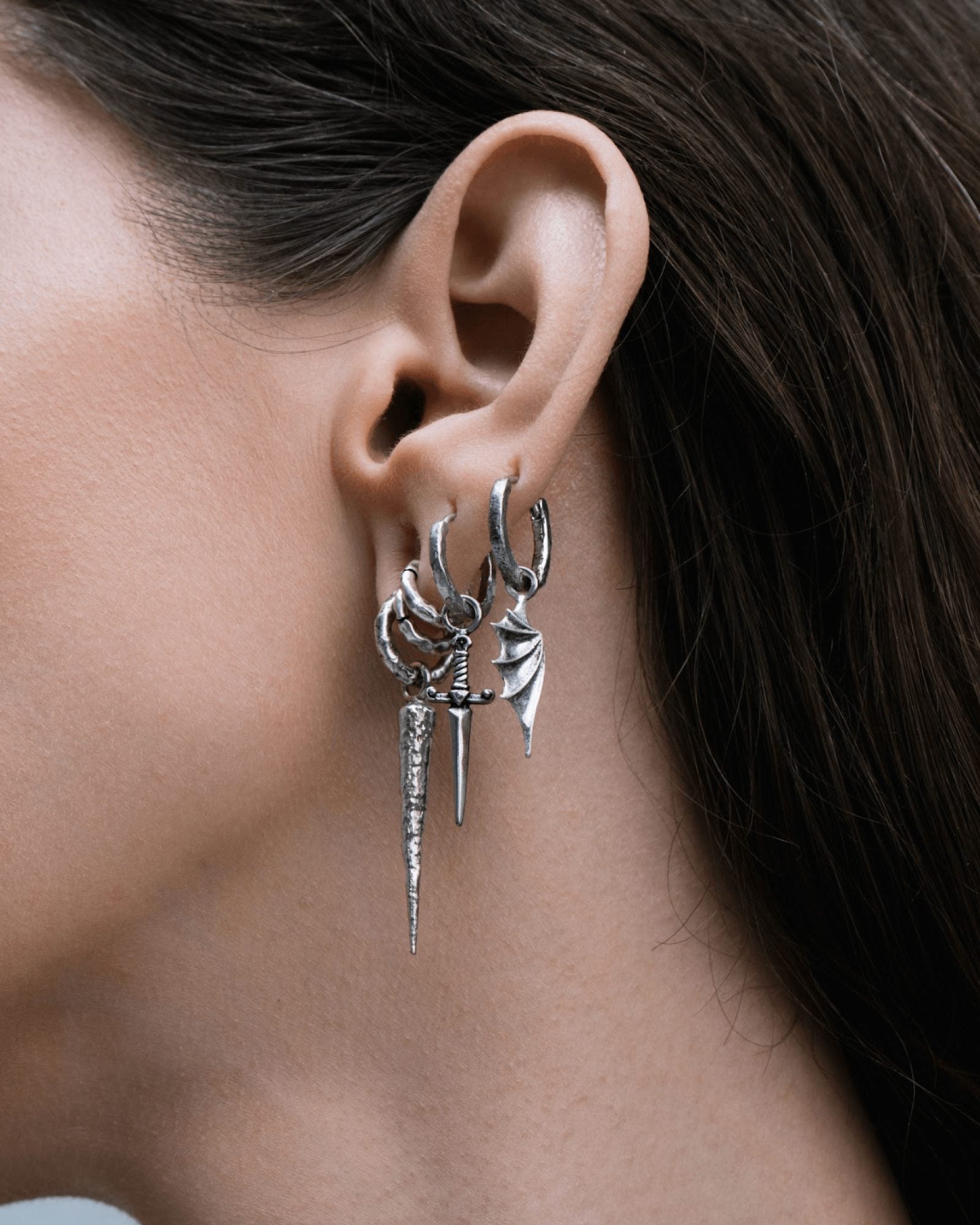 Demonia Synthesis Earrings No. 1 – 925 Silver 🖤