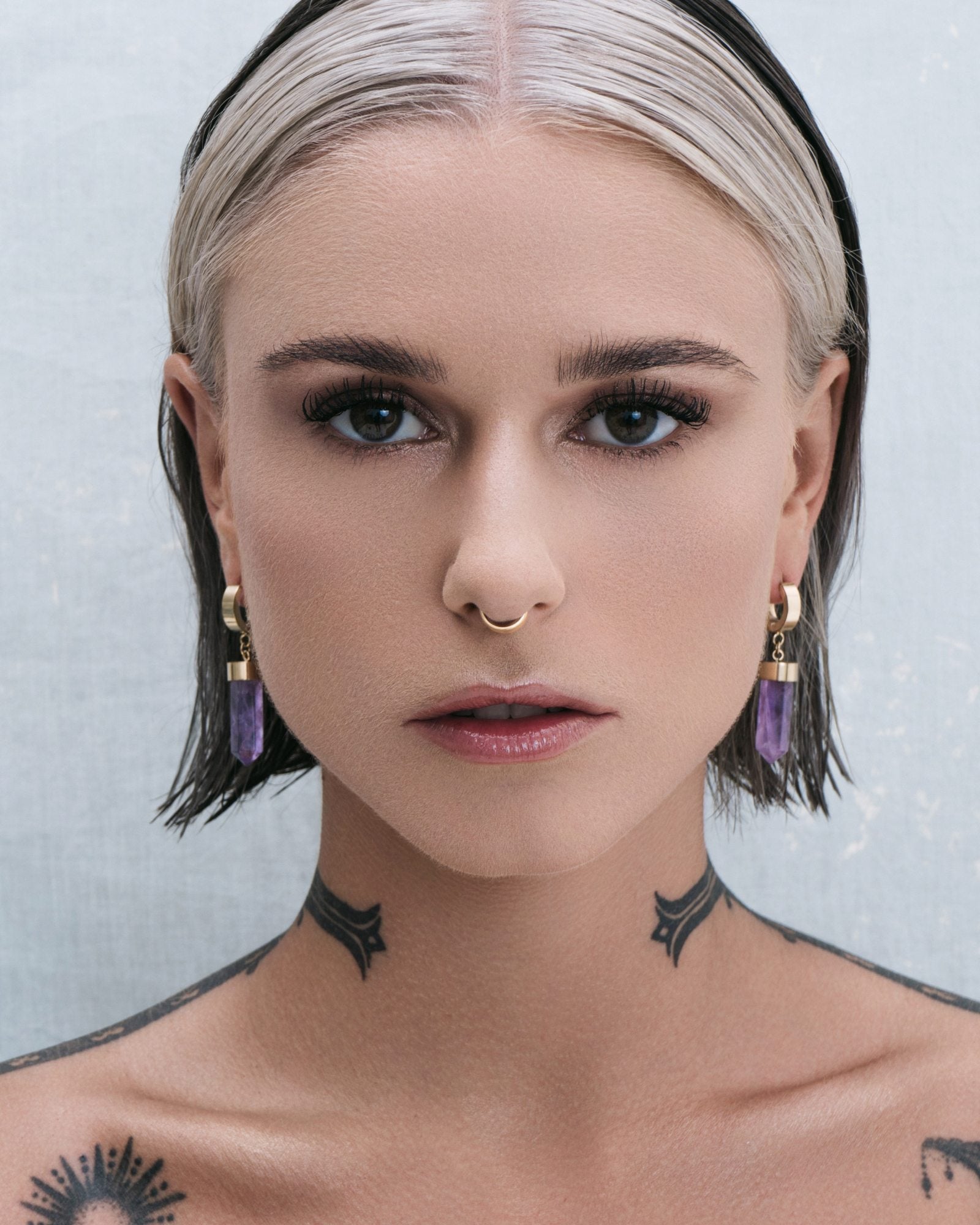 Demonia Crystal Bullet Earrings 🖤