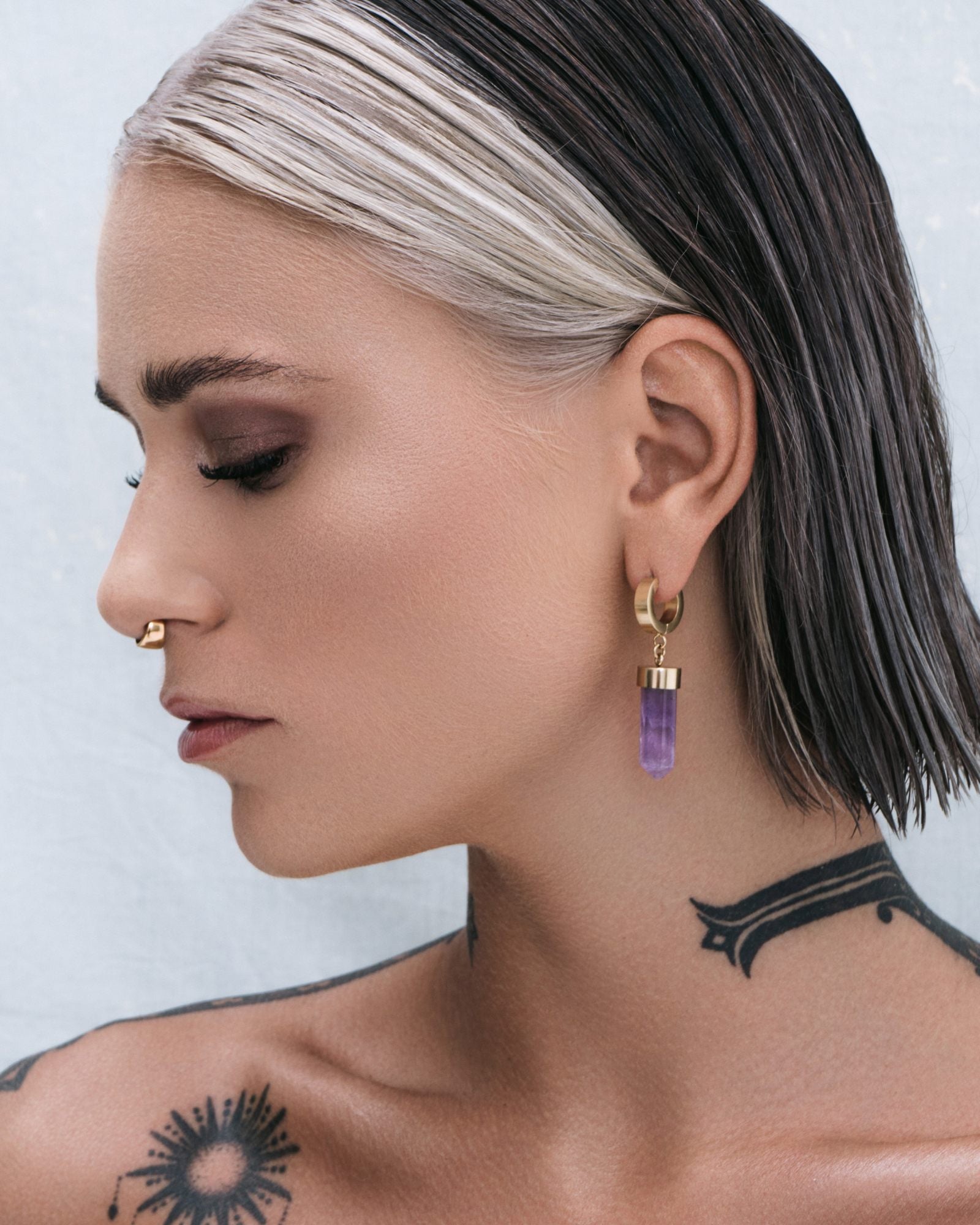 Demonia Crystal Bullet Earrings 🖤