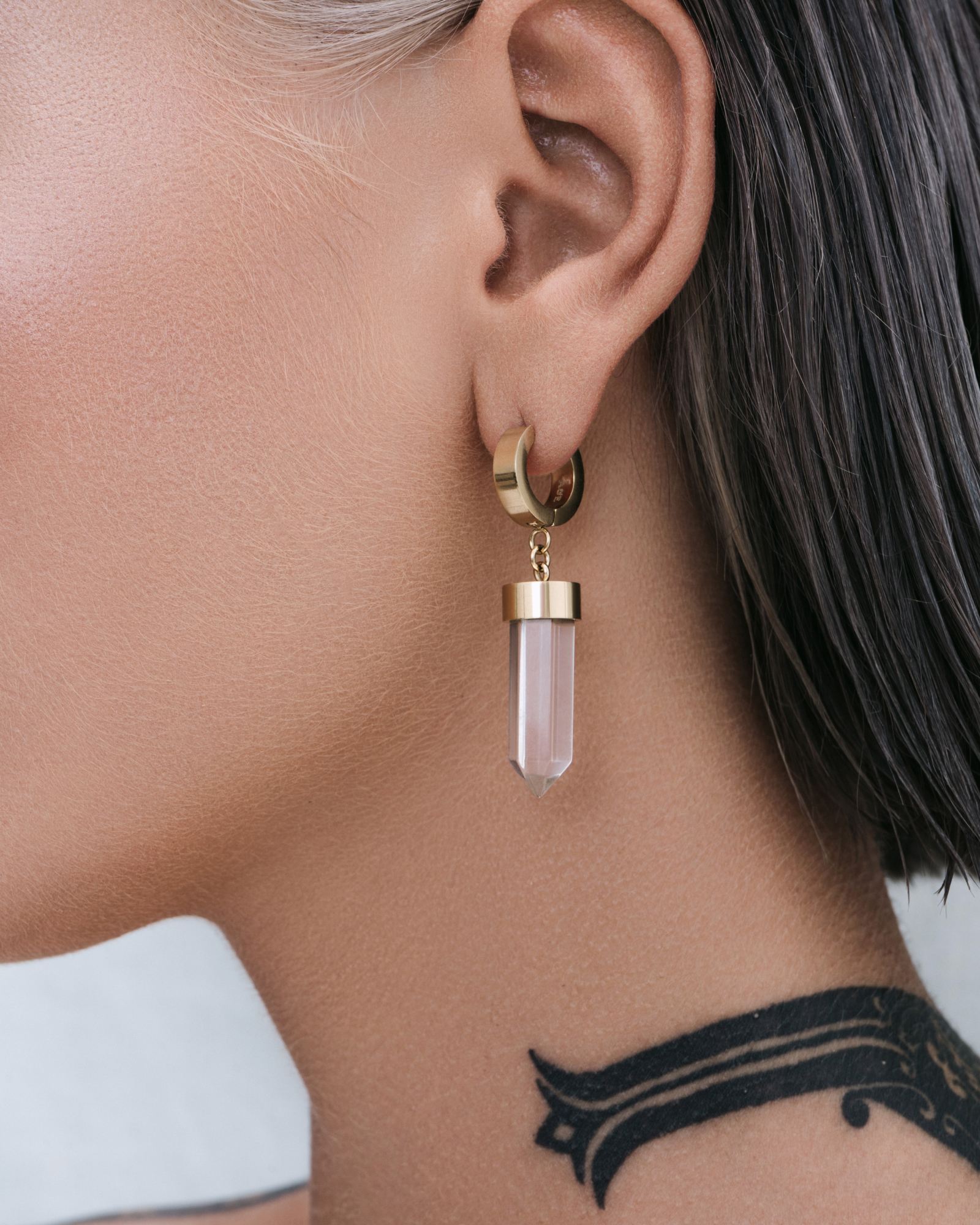 Demonia Crystal Bullet Earrings 🖤