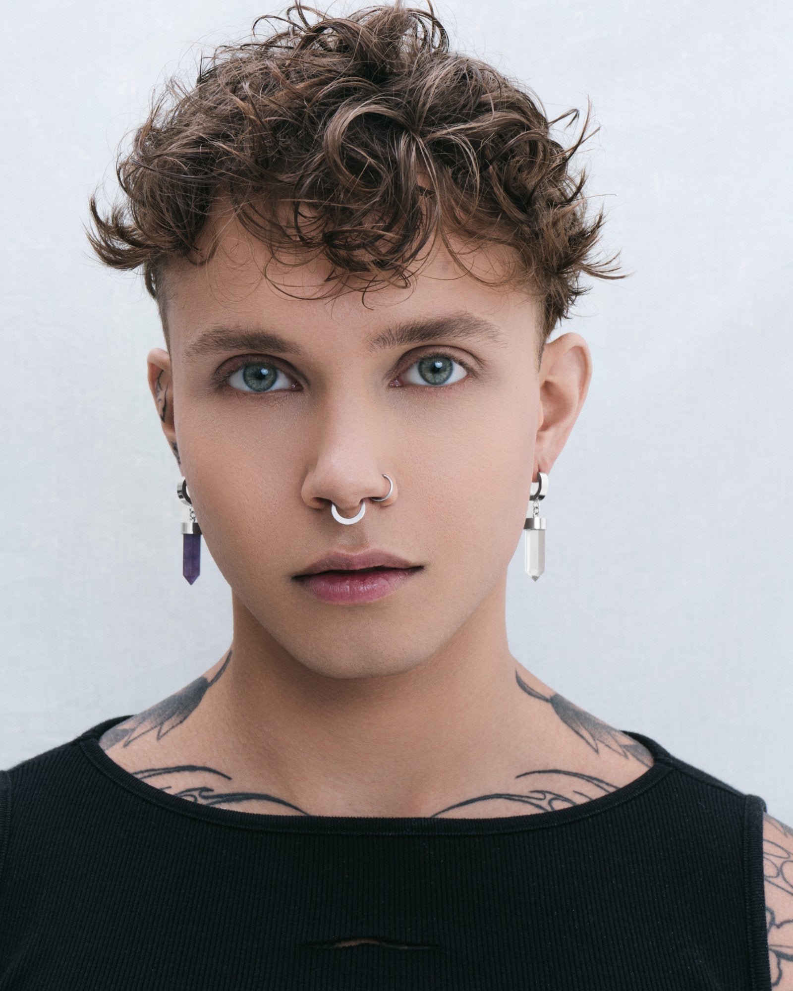 Demonia Crystal Bullet Earrings 🖤