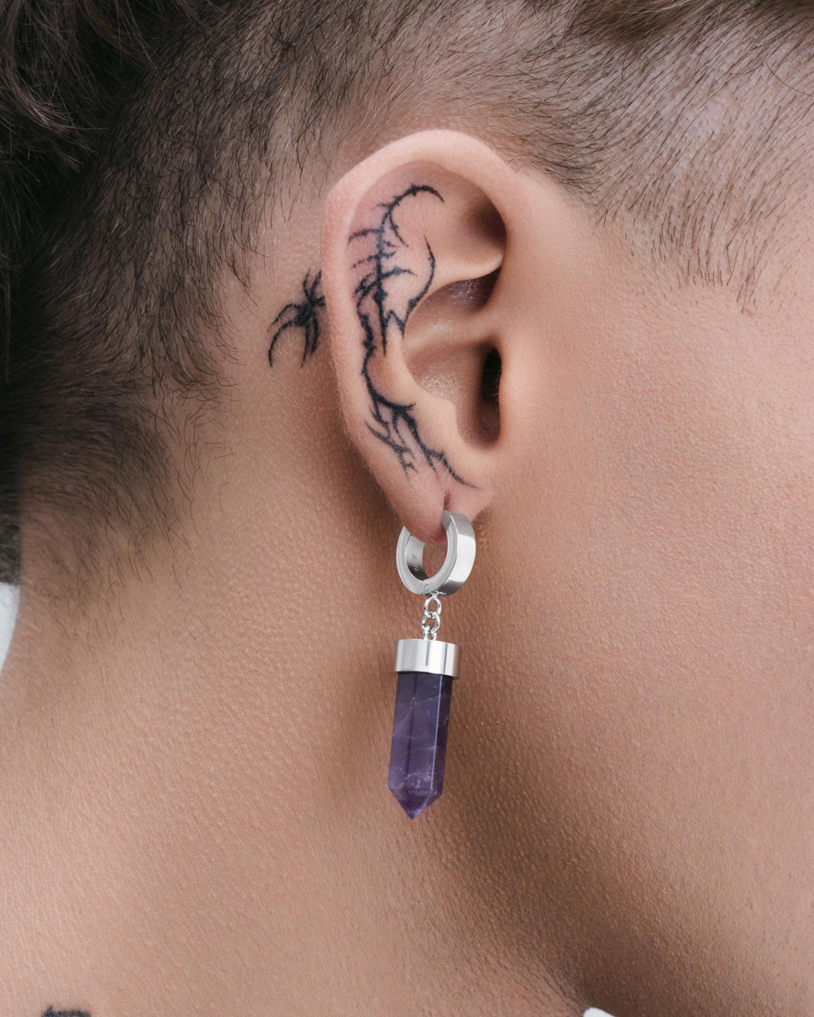 Demonia Crystal Bullet Earrings 🖤