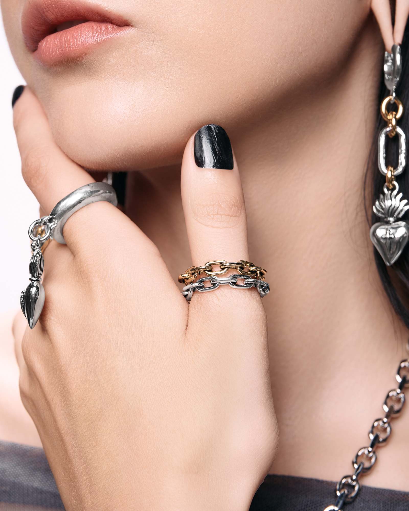 Demonia Cellar Chain Ring 🖤