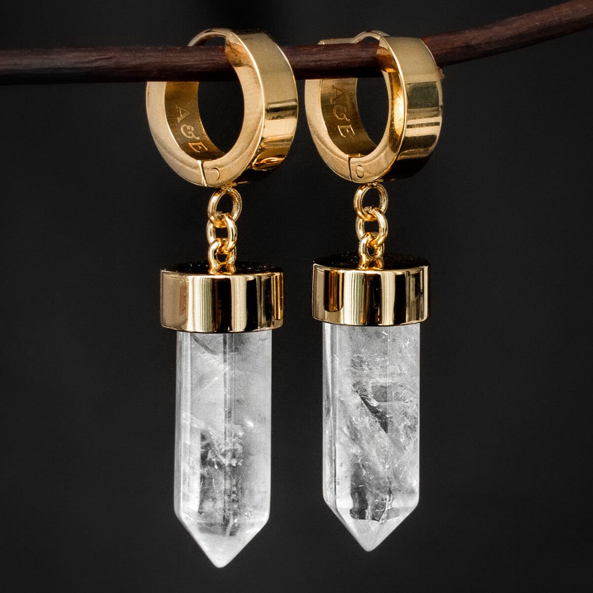 Demonia Crystal Bullet Earrings 🖤