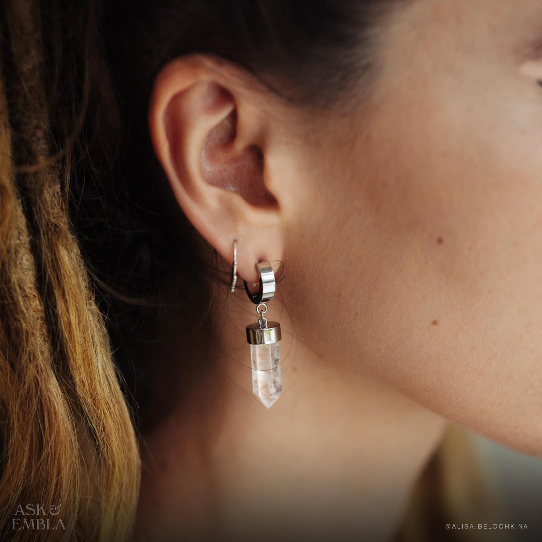 Demonia Crystal Bullet Earrings 🖤