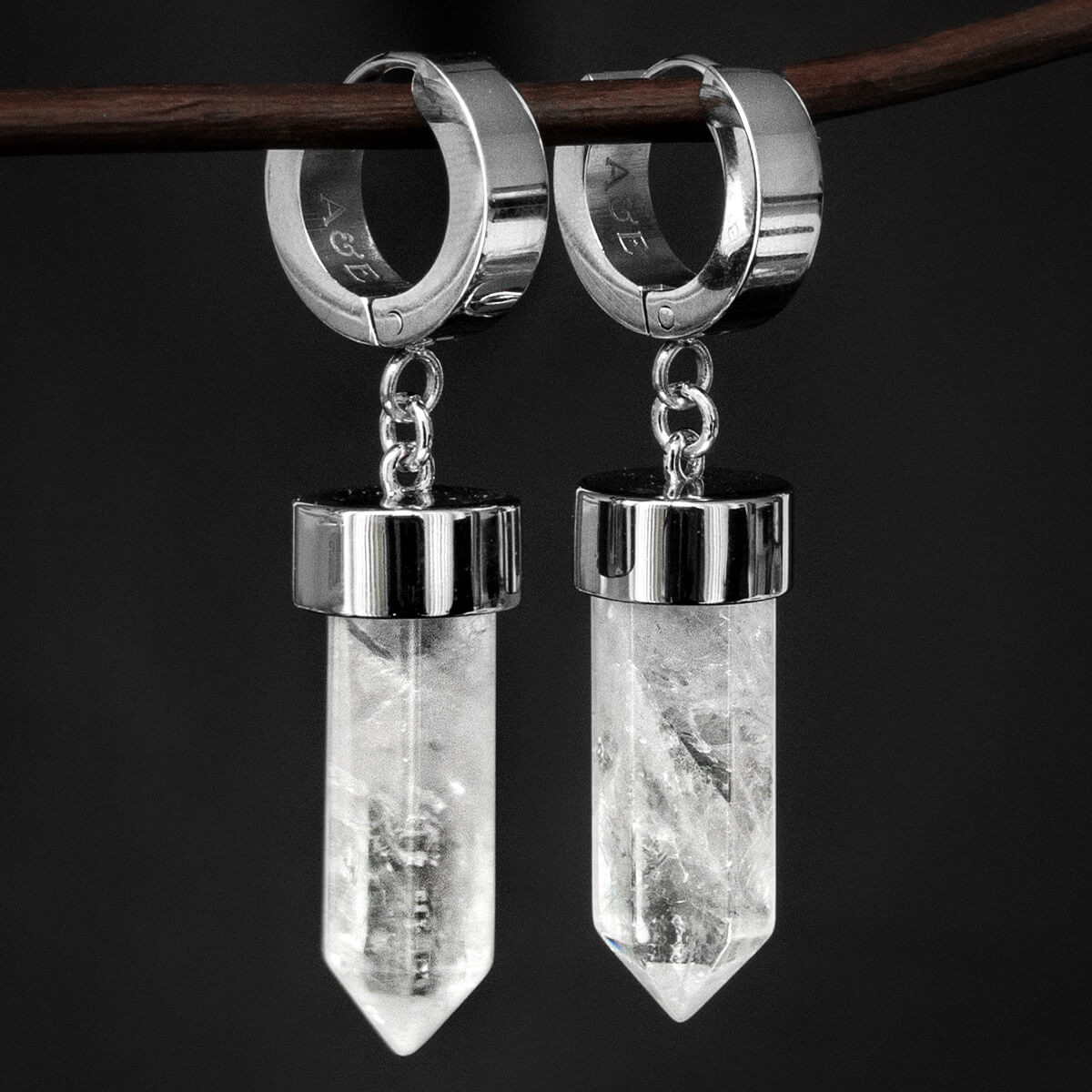 Demonia Crystal Bullet Earrings 🖤