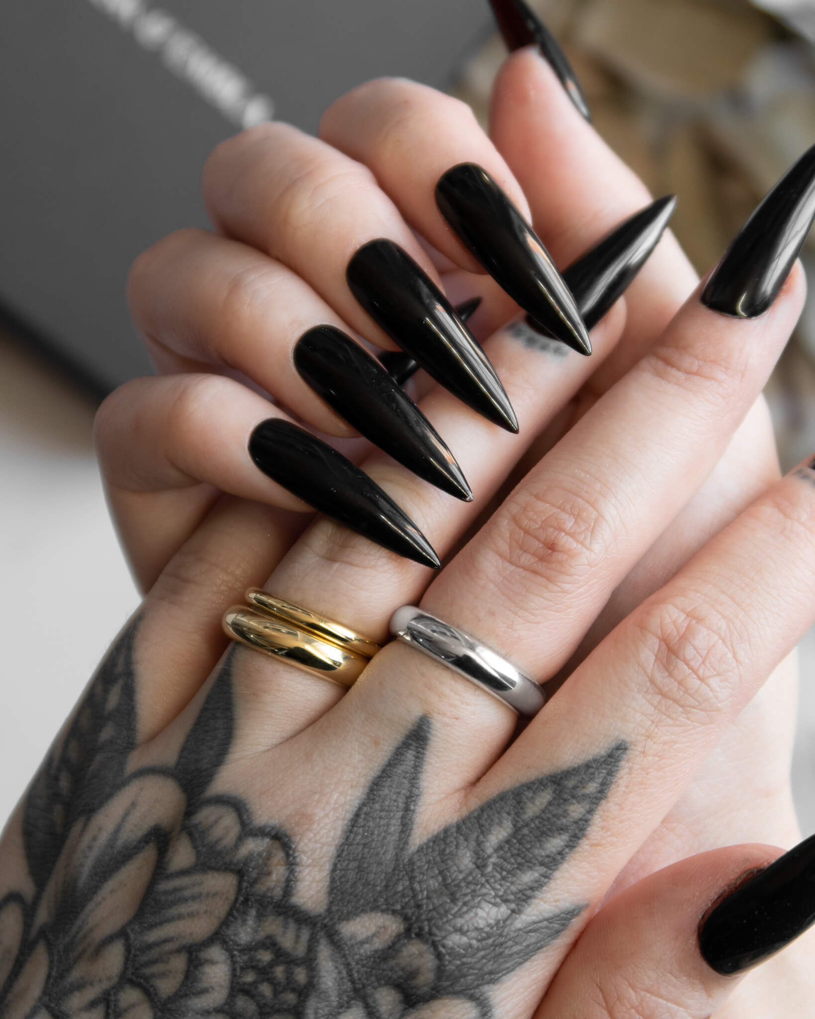 Demonia Syd Classic Stacker Ring (Slim) 🖤
