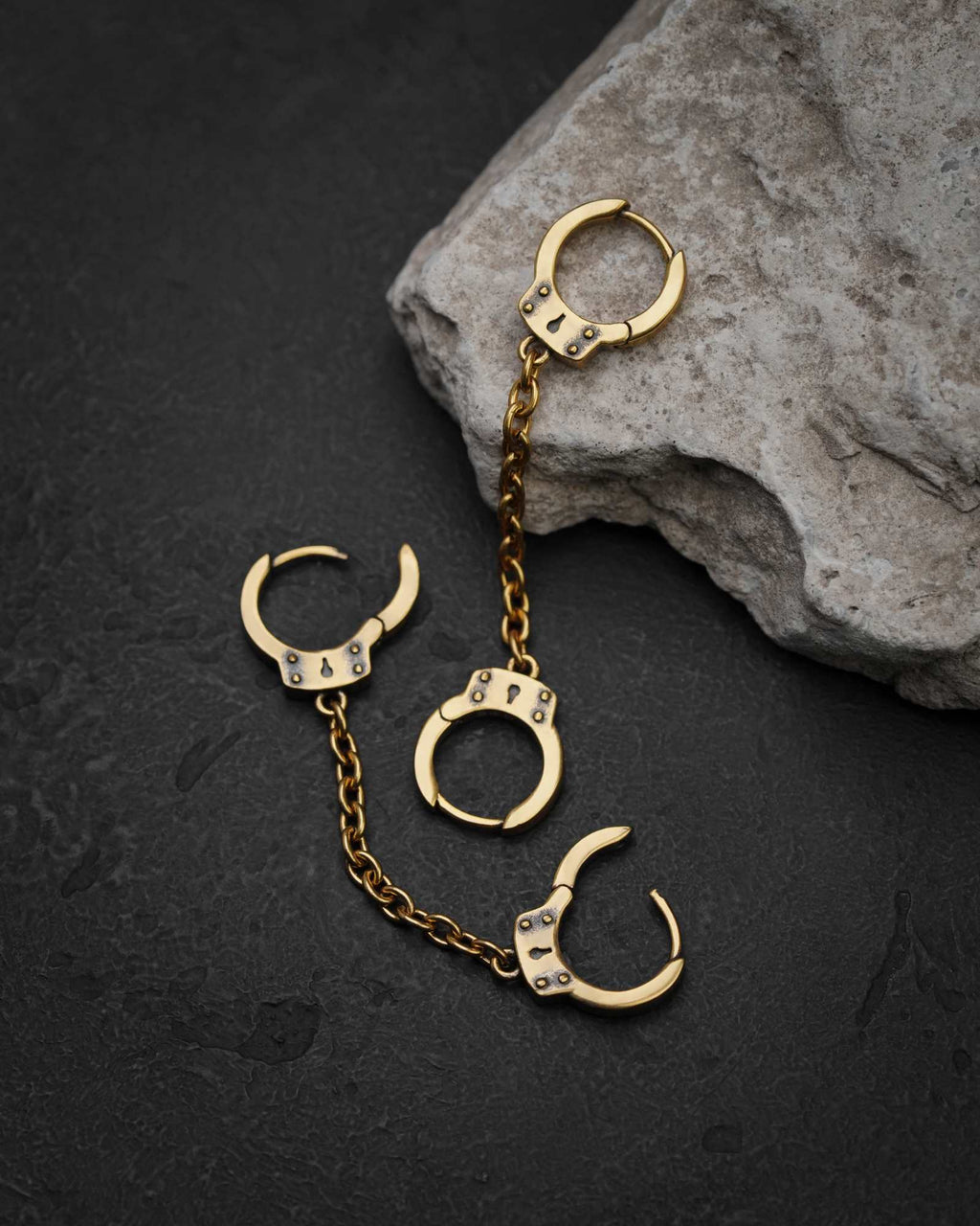 Demonia Haze Handcuff Earrings 🖤