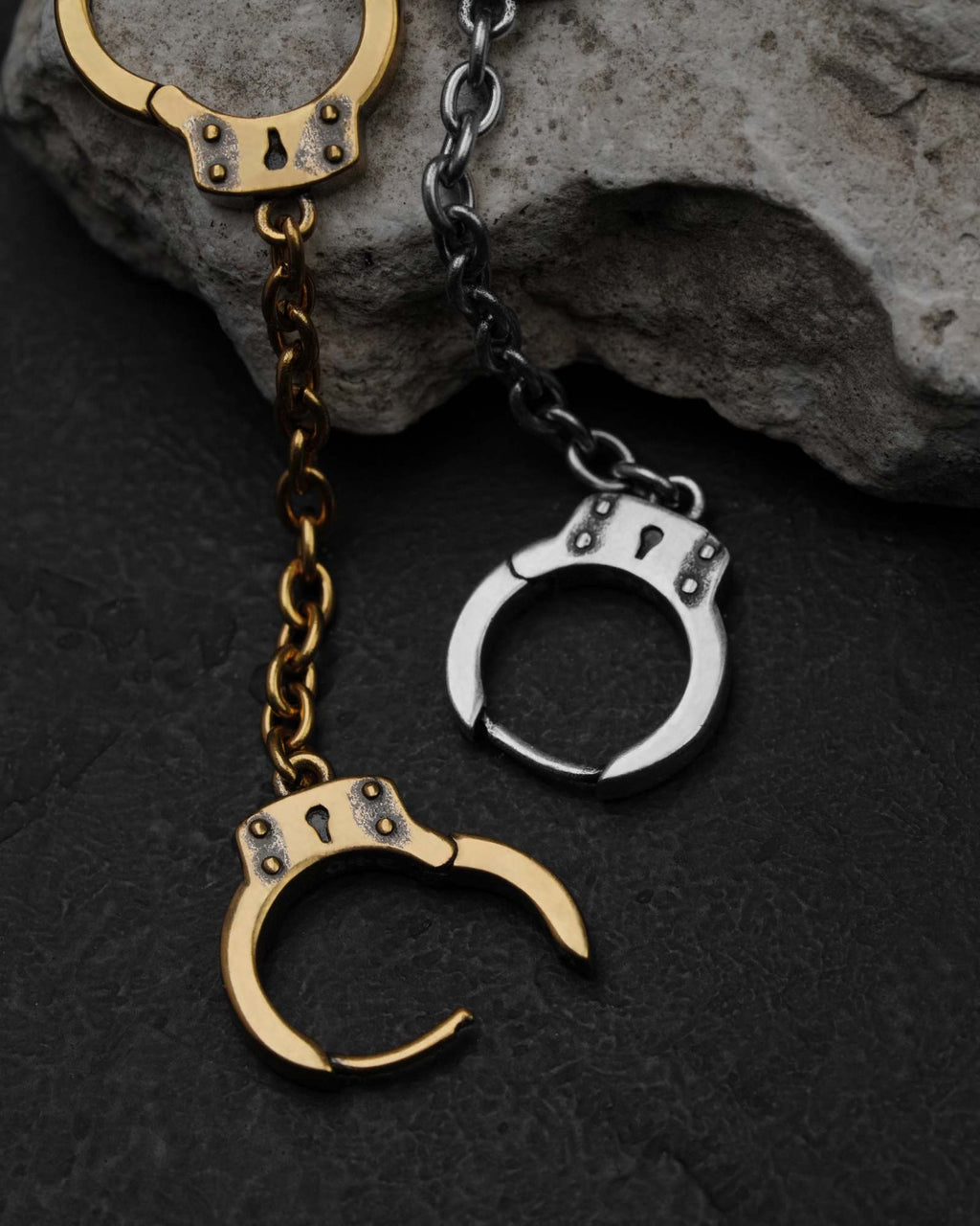 Demonia Haze Handcuff Earrings 🖤