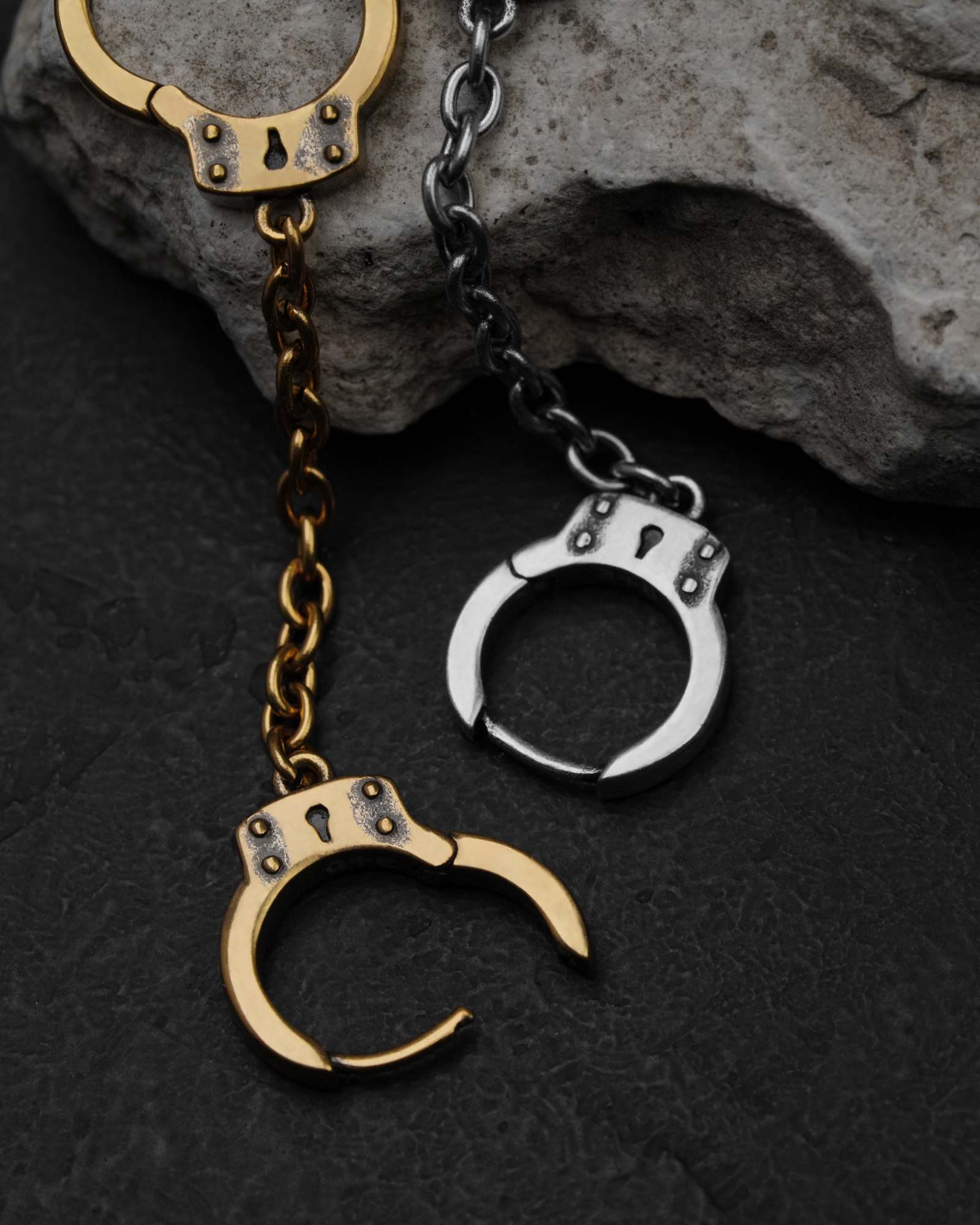 Demonia Haze Handcuff Earrings 🖤