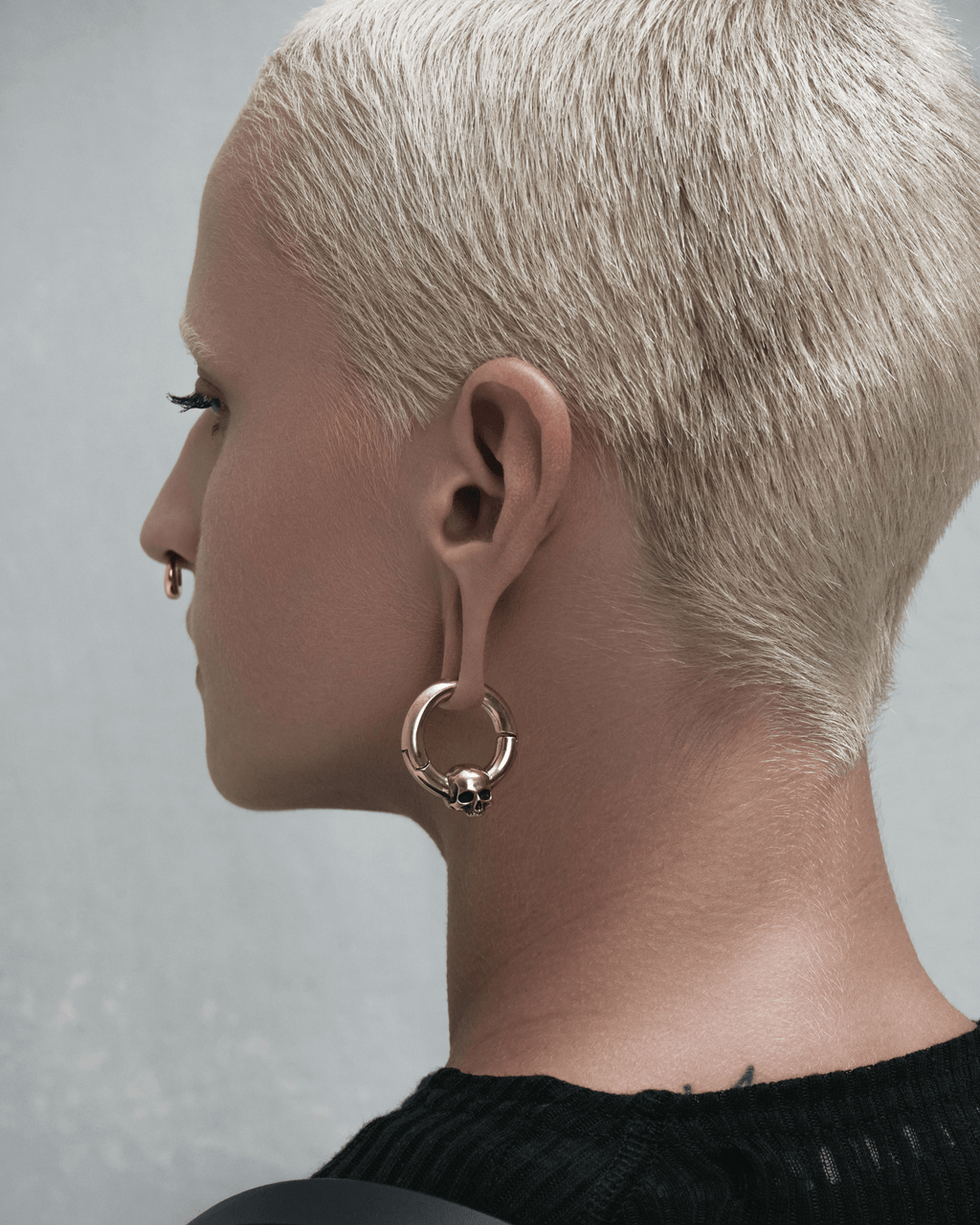 Demonia Cranium Hoop Hangers 🖤