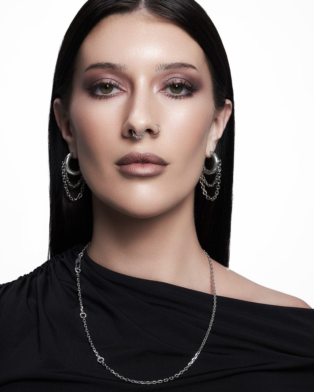Demonia Obscura Chain Earrings 🖤