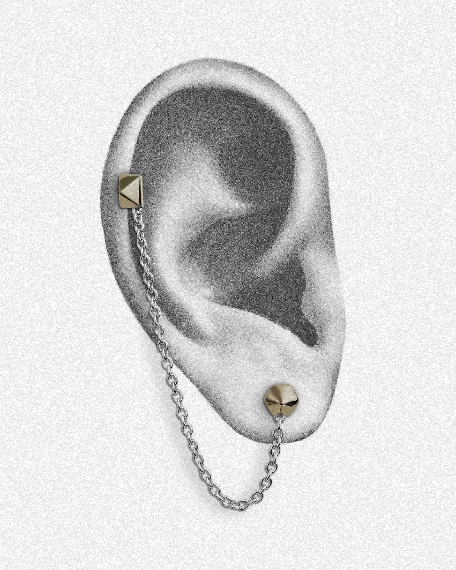 Demonia Sync Chain Earrings 🖤