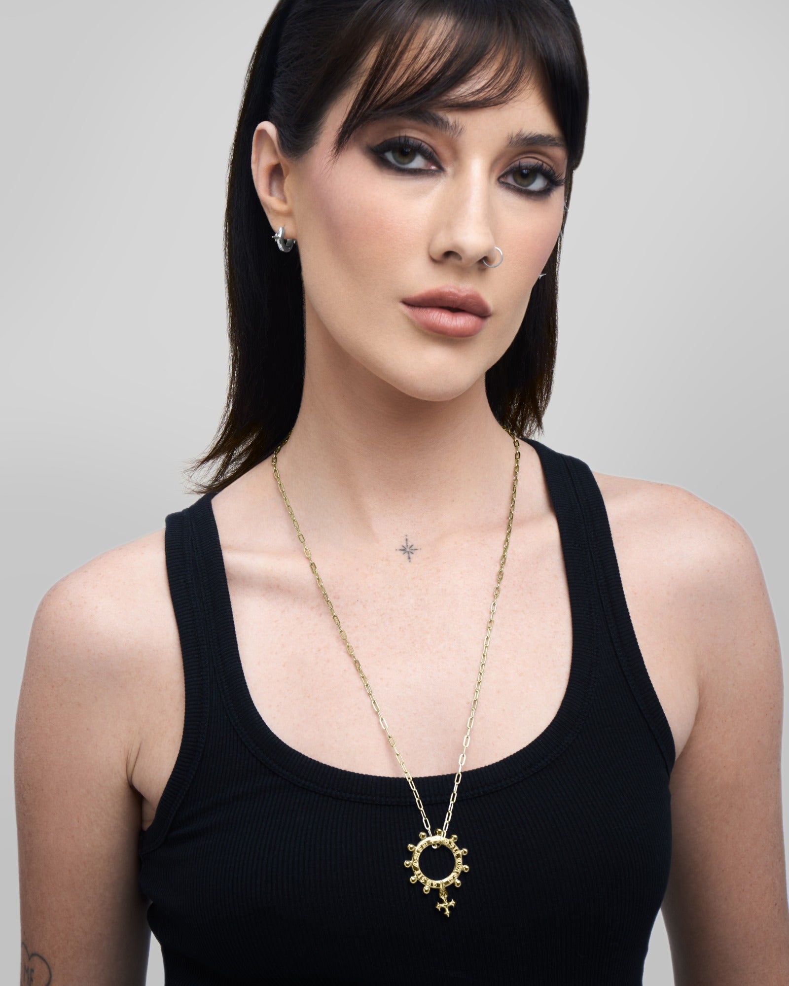 Demonia ABSIT OMEN Amulet Pendant Necklace 🖤
