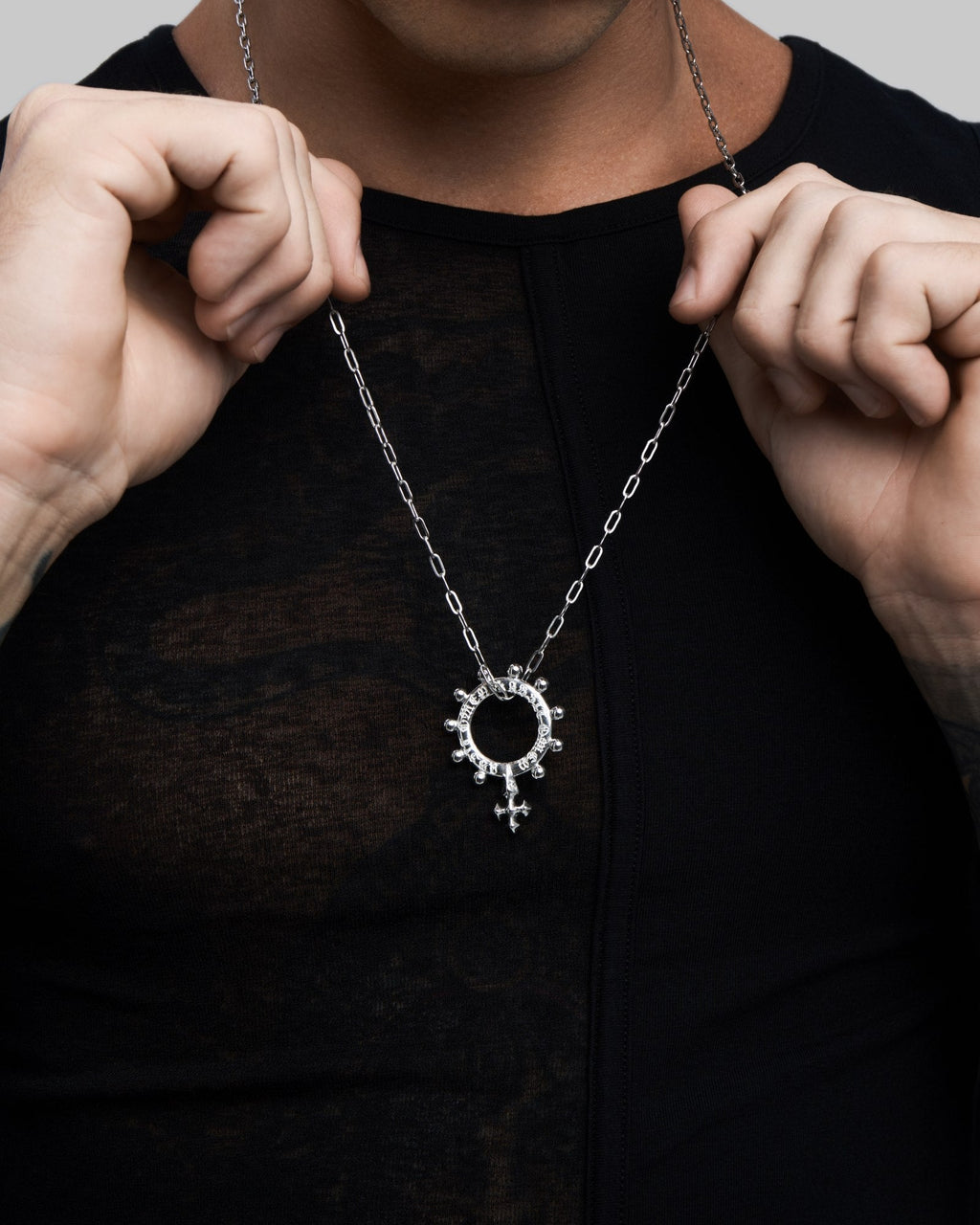 Demonia ABSIT OMEN Amulet Pendant Necklace 🖤