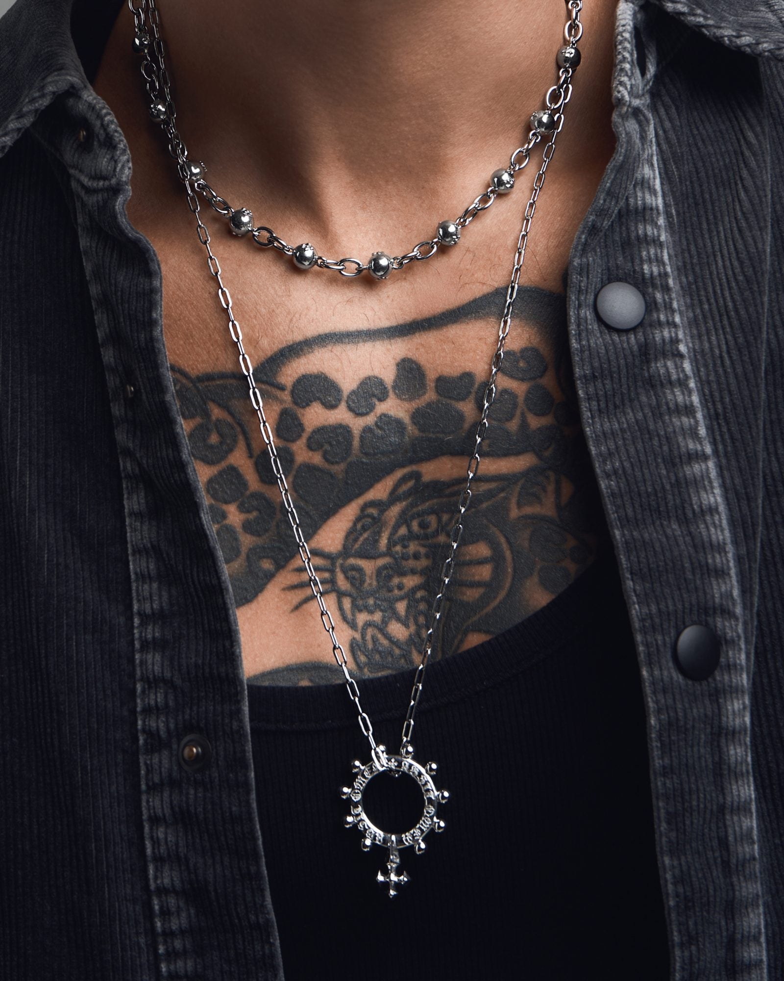 Demonia ABSIT OMEN Amulet Pendant Necklace 🖤