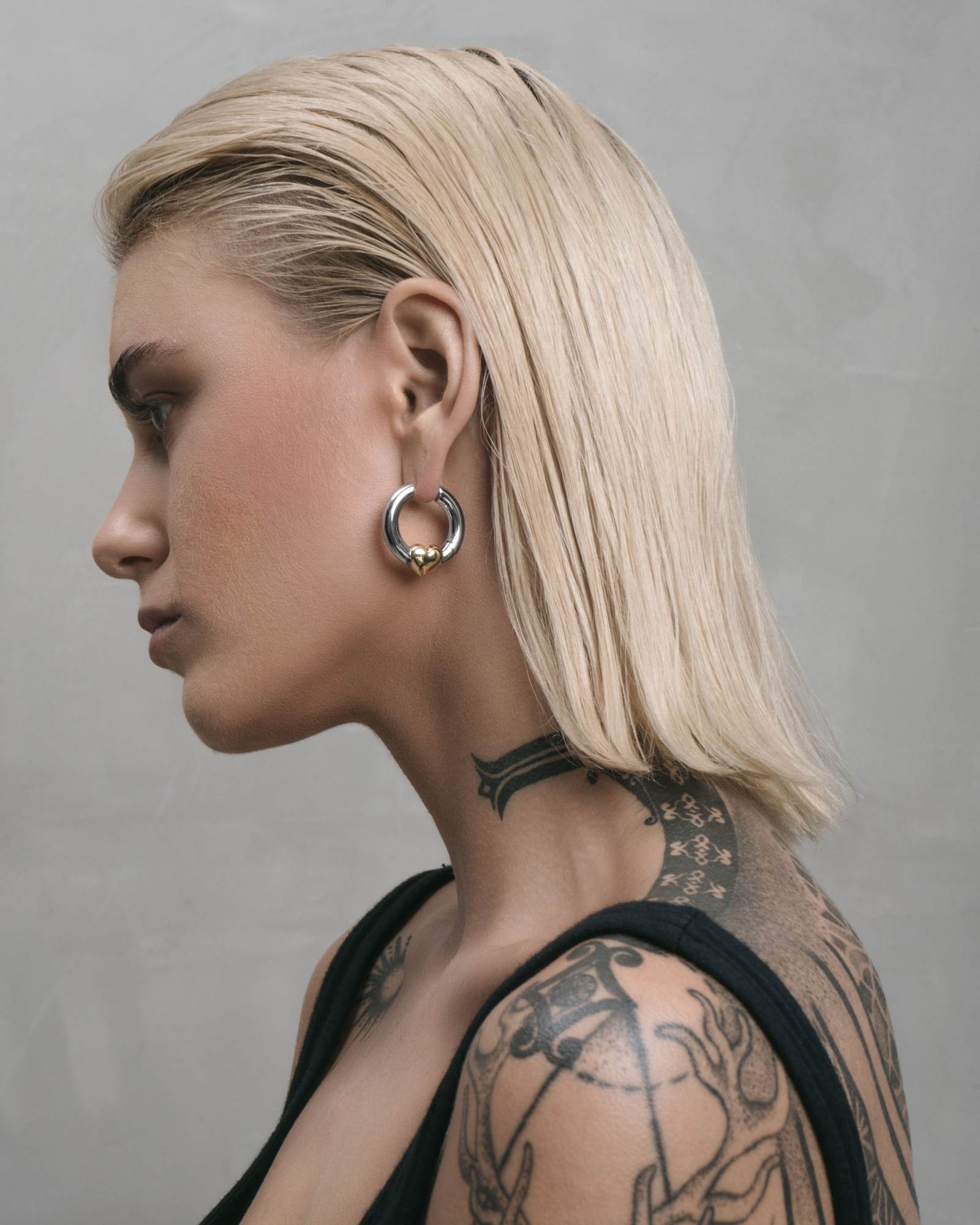 Demonia Harrow Heart Earrings 🖤