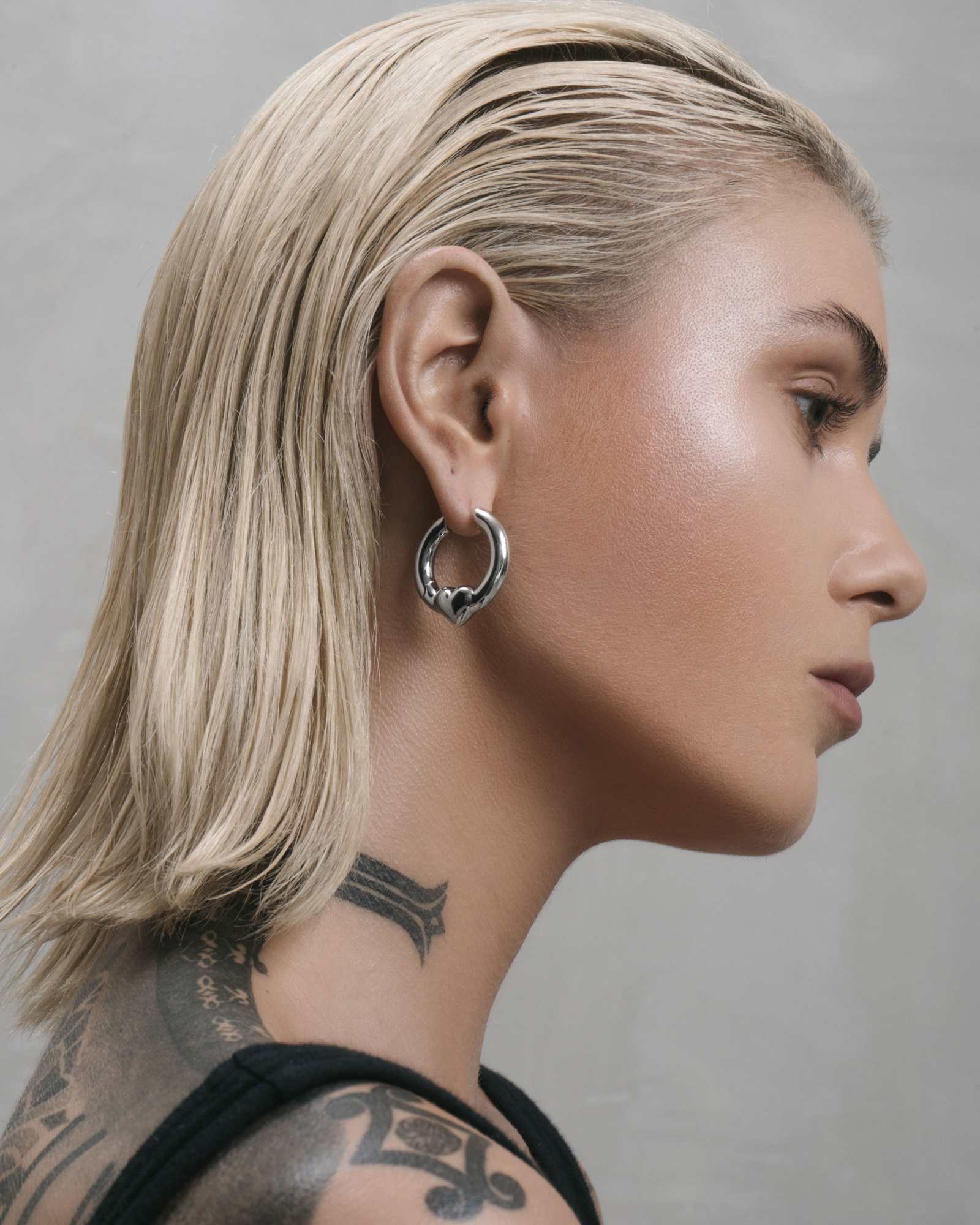 Demonia Harrow Heart Earrings 🖤