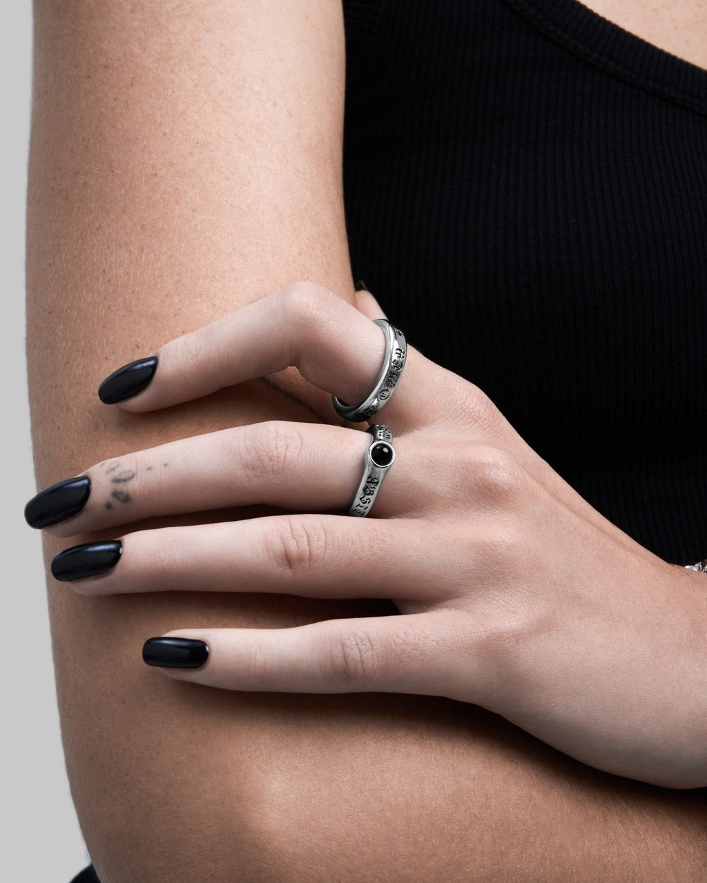 Demonia ABSIT OMEN Amulet Ring 🖤