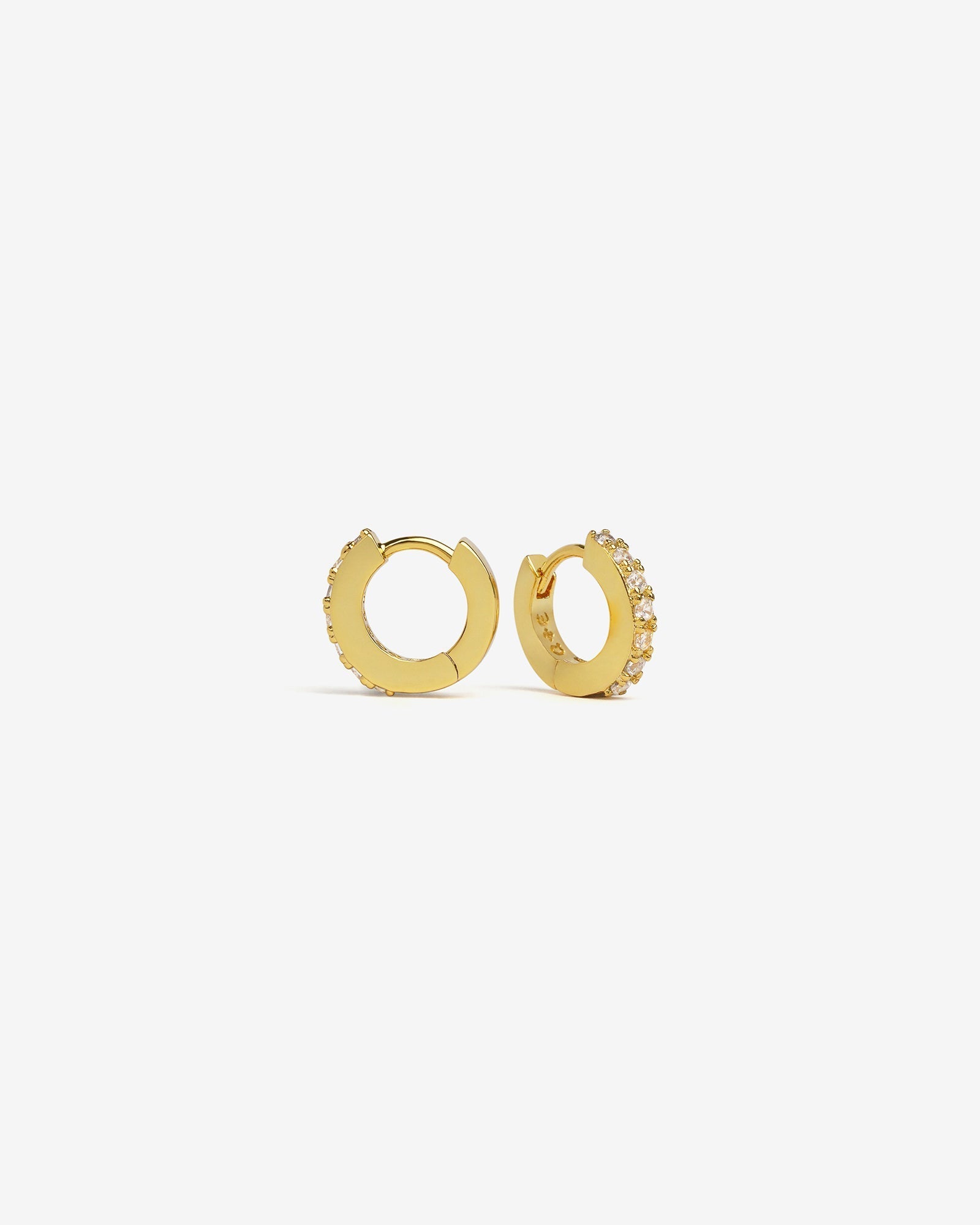 Demonia Classic Bejewelled Huggie Earrings 🖤