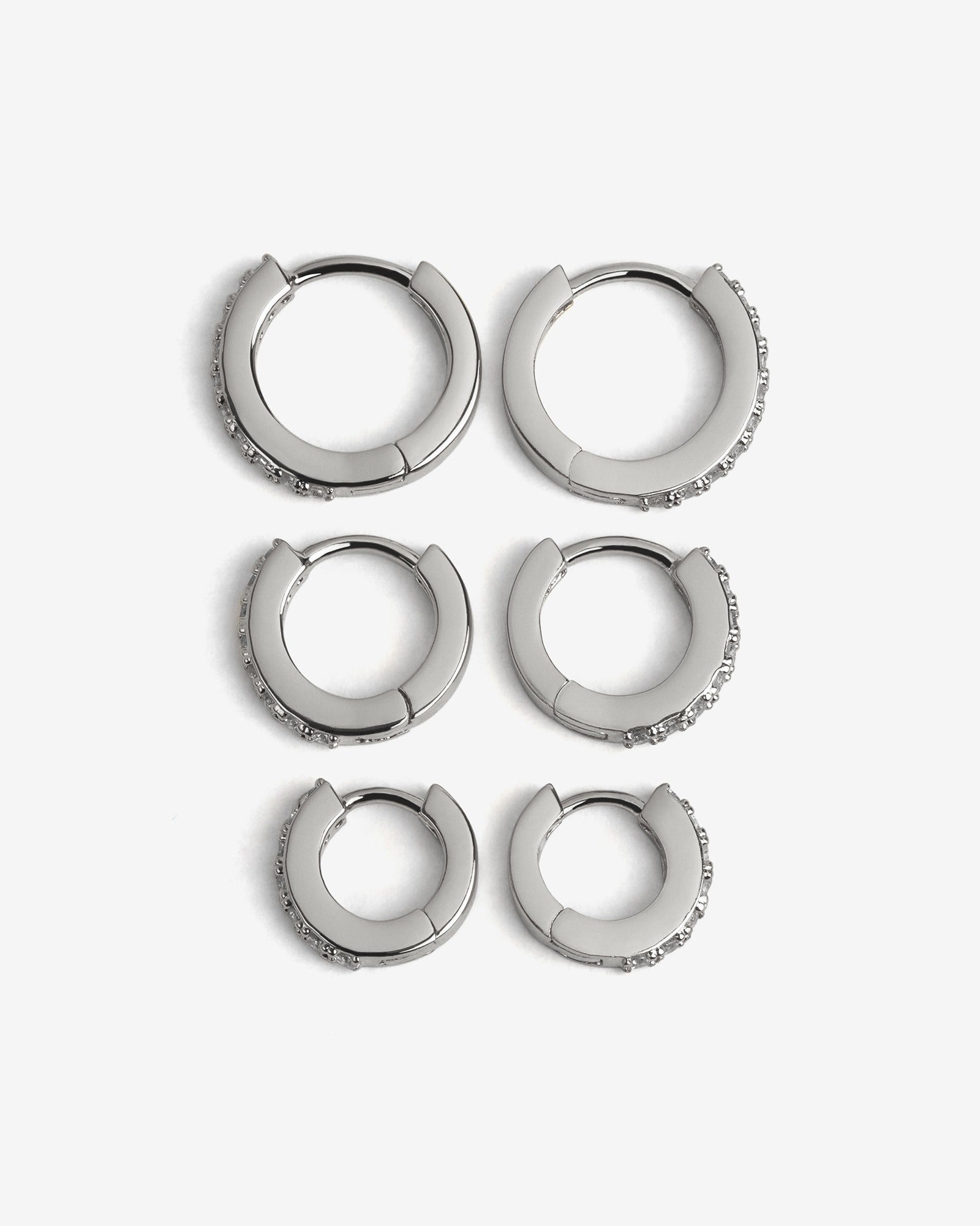 Demonia Classic Bejewelled Huggie Earrings 🖤
